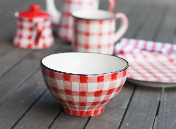 Picknick Dessertschale rot
