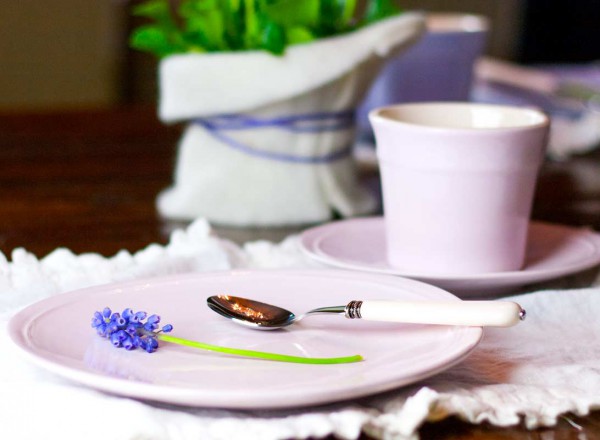 Sissi-rosa 3-teiliges Kaffeegedeck