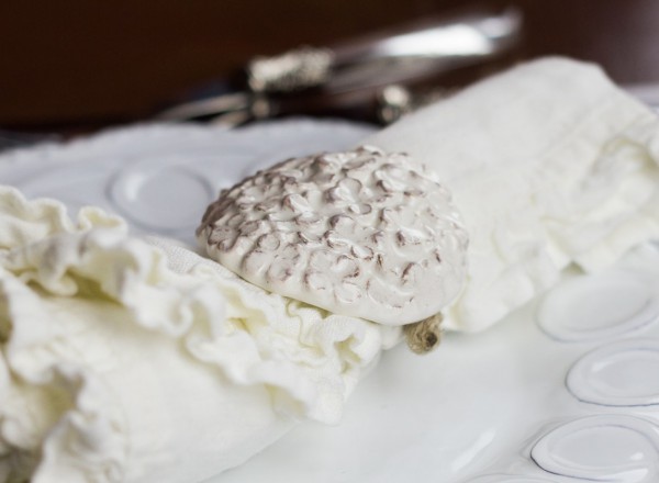 Sabina Serviettenringe creme-weiss