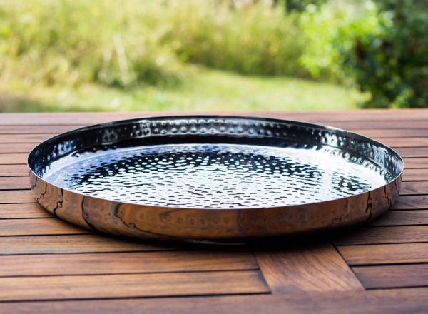 Silbernes Tablett
